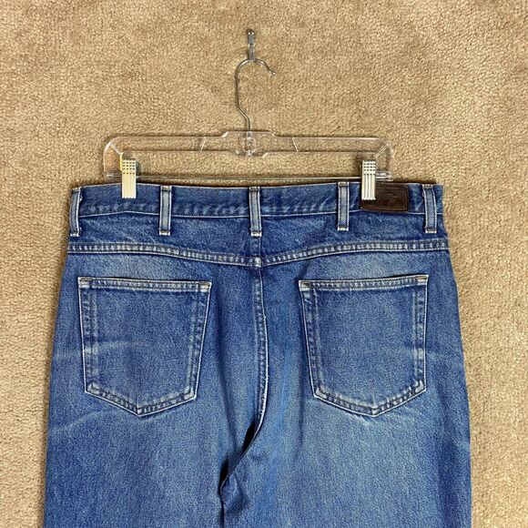 L.L.Bean Straight Leg Jeans Mens Size 36 x 30 Blue Medium Wash Denim Relaxed Fit - Picture 9 of 10